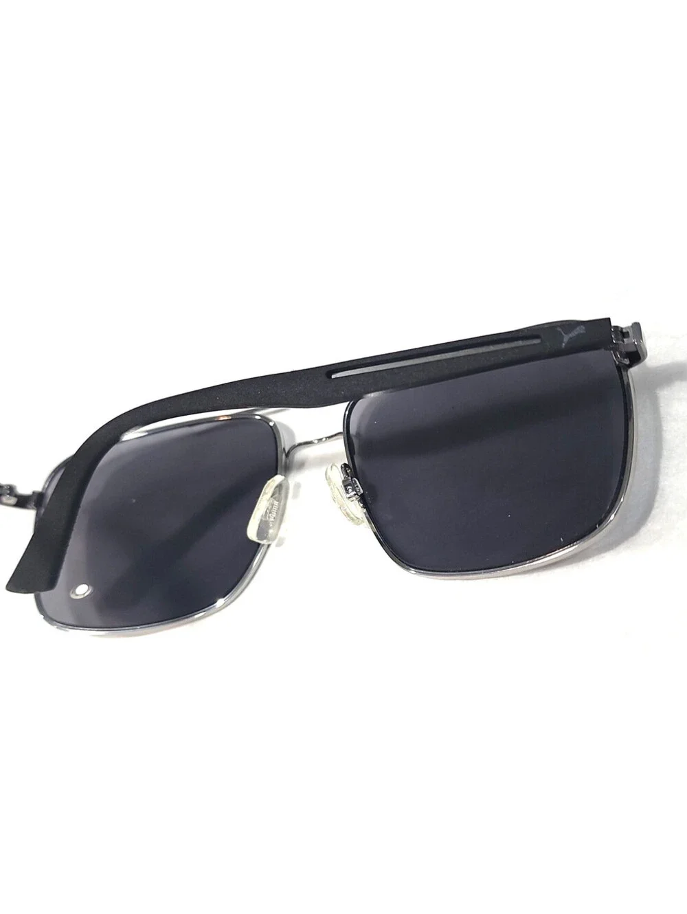 PUMA PU0006S 003 Flexstyle Gunmetal Square Sunglasses 59-16 135 New Box Pouch